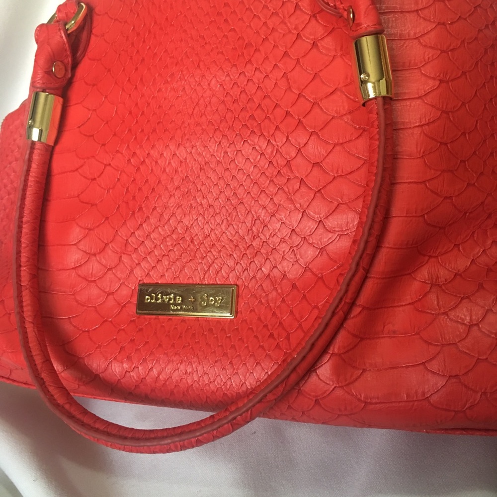Olivia and Joy red medium tote